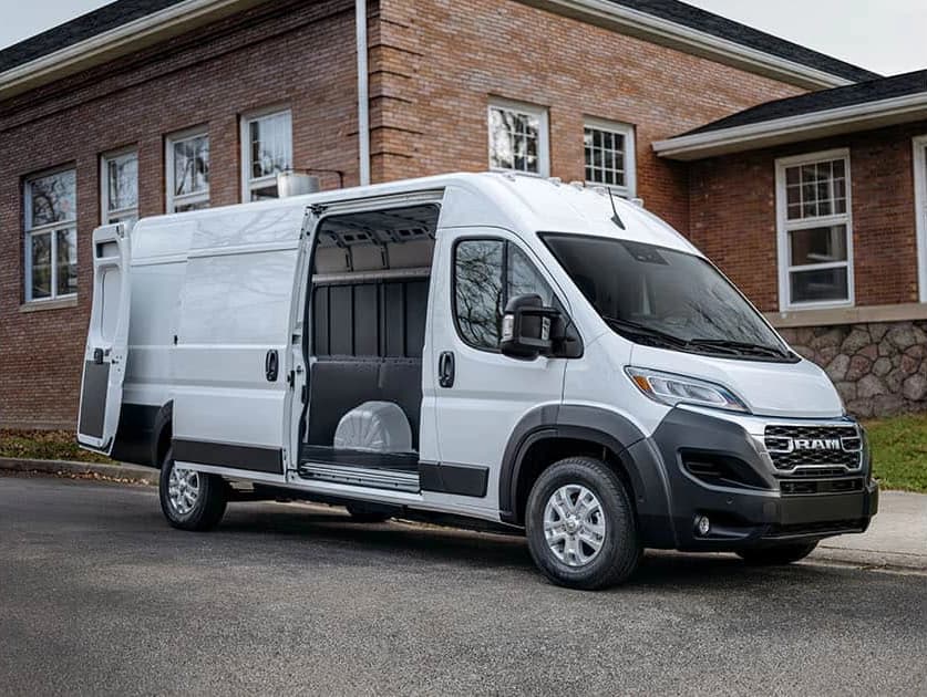 2024 RAM ProMaster EV full side view - Commercial electric van exterior design